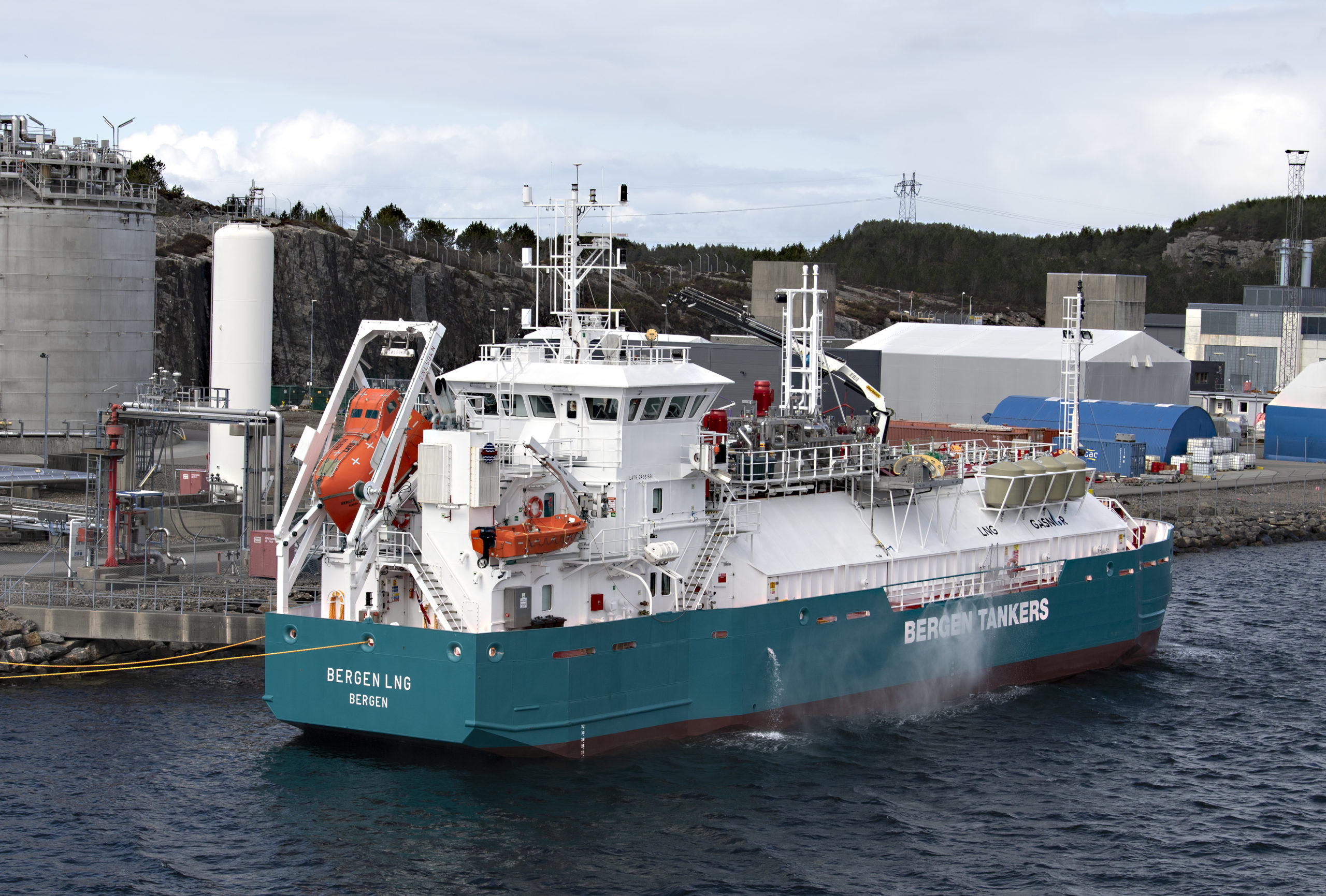 «Bergen LNG» til Gasnor er på Kollsnes.